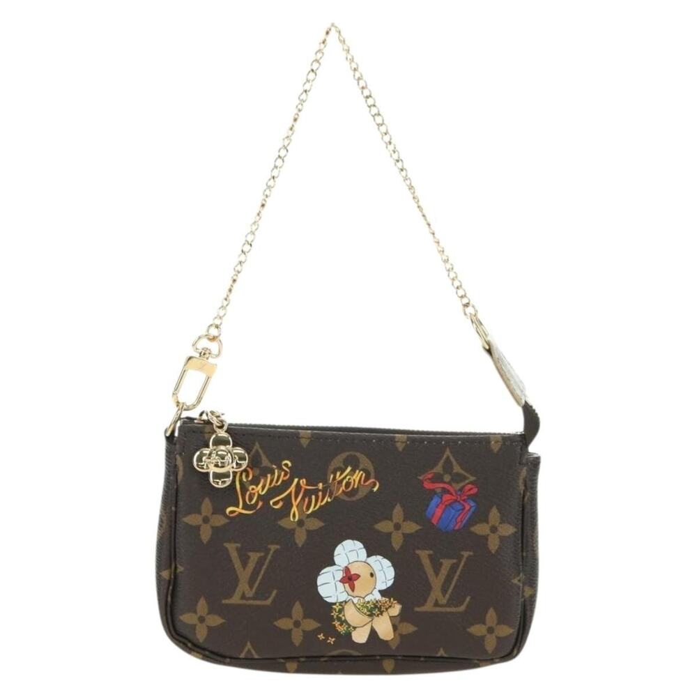 Louis Vuitton Monogram Vivienne Mini Pochette Accessoires Pouch Brown